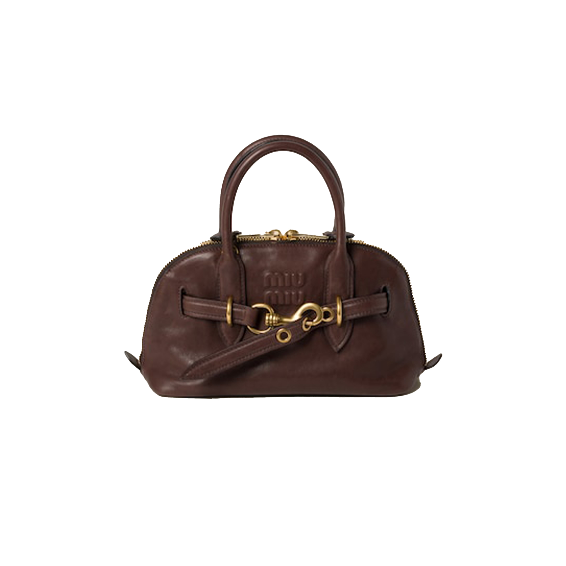 MIU MIU AVENTURE NAPPA LEATHER TOP-HANDLE BAG 5BB169 (28*16.5*10cm)